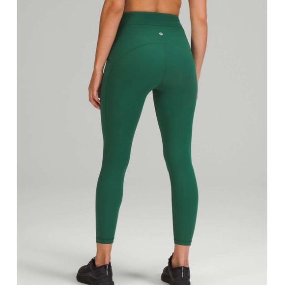 6 / NWOT Lululemon Power Thru High-Rise Tight 25" Everglade Green - Picture 5 of 9